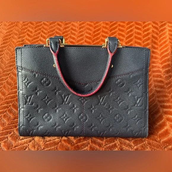 Louis Vuitton Navy and Red Empreinte Sully PM Bag with COA - Picture 3 of 16